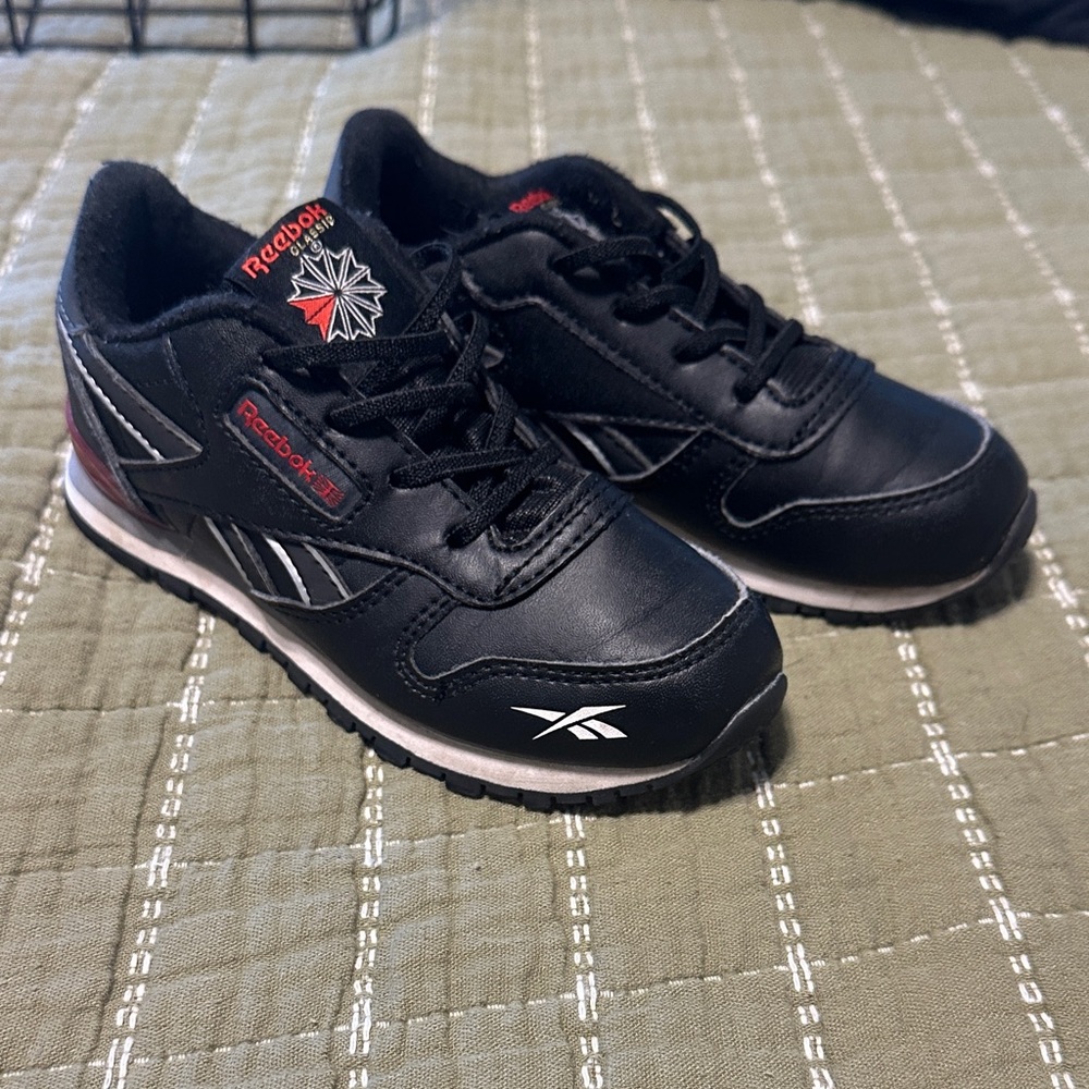 Reebok Kids Black and Red Sneakers